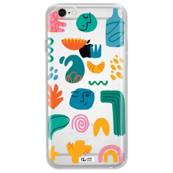 a collection of colorful shapes Apple iPhone 6 plus Clear TPU Case