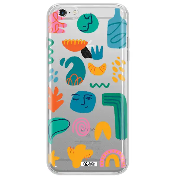 a collection of colorful shapes Apple iPhone 6S Clear TPU Case