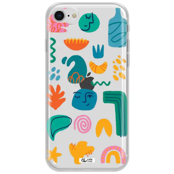 A Collection Of Colorful Shapes Apple Iphone Se 2020 Clear Tpu Case