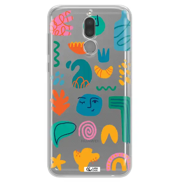 a collection of colorful shapes Huawei Mate 10 Lite Clear TPU Case