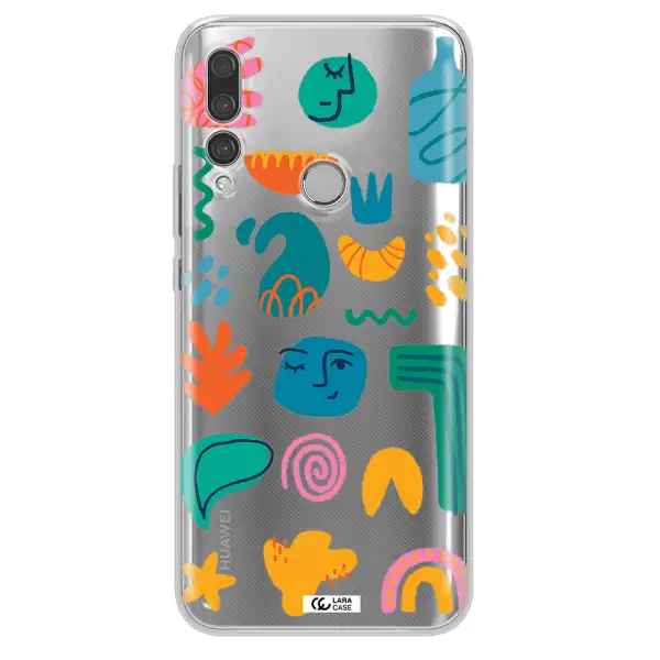 a collection of colorful shapes Huawei Y9 Prime 2019 Clear TPU Case