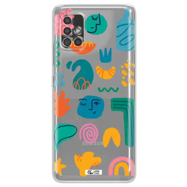 A Collection Of Colorful Shapes Samsung A40S Clear Tpu Case