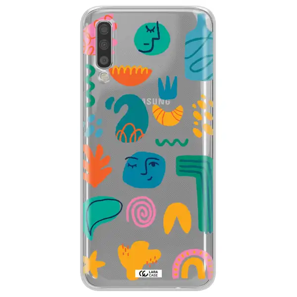 A Collection Of Colorful Shapes Samsung A70S Clear Tpu Case