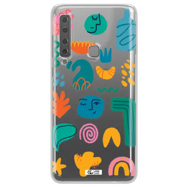 a collection of colorful shapes Samsung A9 2018 Clear TPU Case
