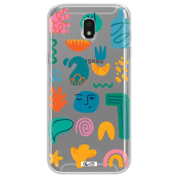 a collection of colorful shapes Samsung J5 2017 Clear TPU Case