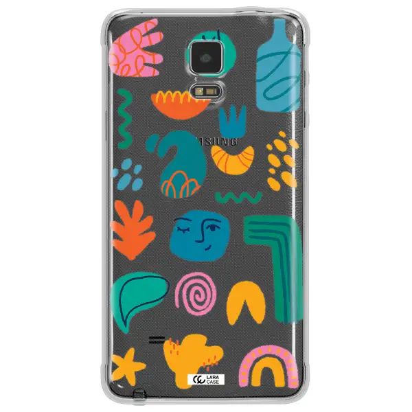 a collection of colorful shapes Samsung Note 4 Clear TPU Case