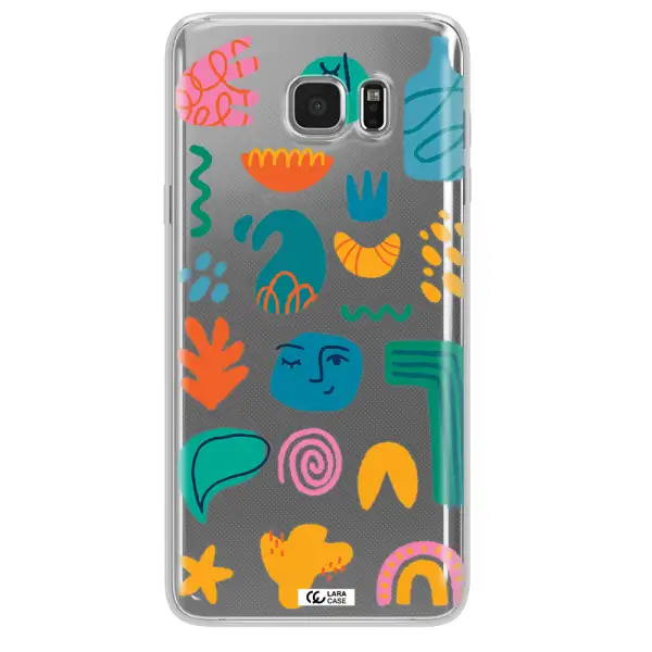 a collection of colorful shapes Samsung Note 5 Clear TPU Case