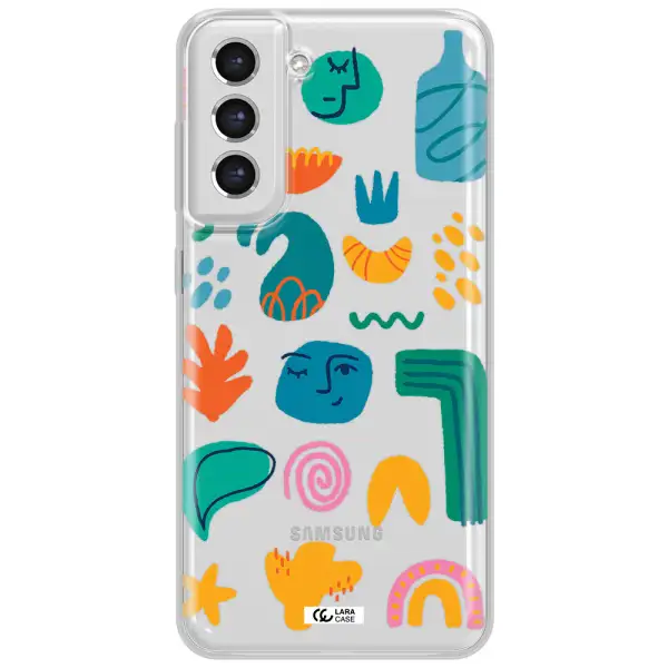 A Collection Of Colorful Shapes Samsung S21 Fe Clear Tpu Case