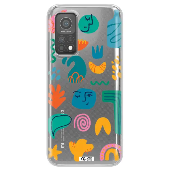a collection of colorful shapes Xiaomi Mi 10 T Pro Clear TPU Case
