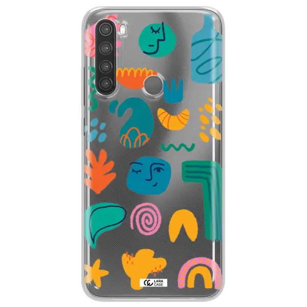a collection of colorful shapes Xiaomi Note 8 Clear TPU Case