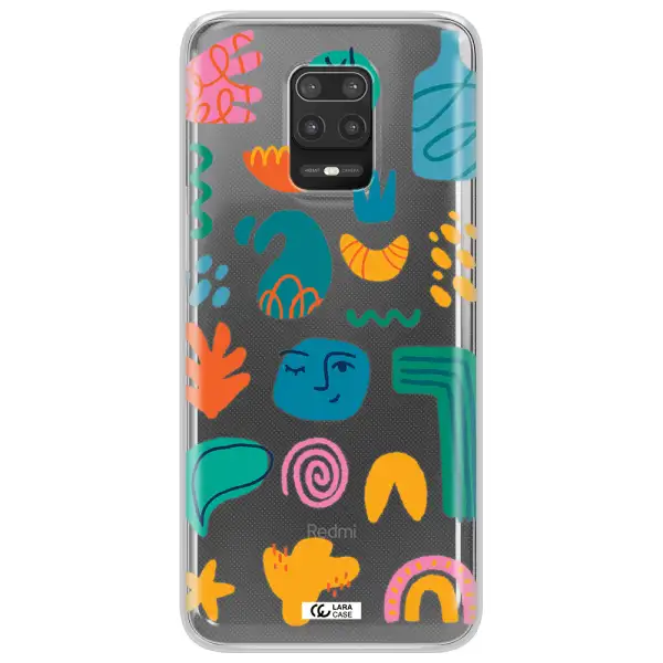 a collection of colorful shapes Xiaomi Note 9S Clear TPU Case