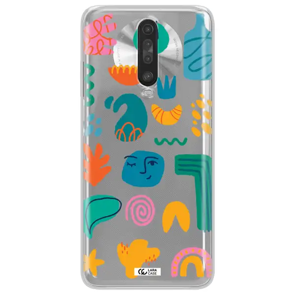 a collection of colorful shapes Xiaomi Redmi K30 Clear TPU Case
