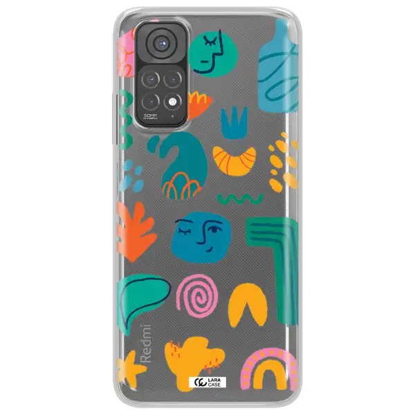 a collection of colorful shapes Xiaomi Redmi Note 11 Clear TPU Case