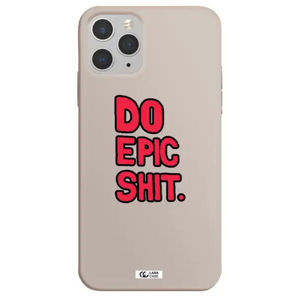 a red and black text Apple iPhone 11 pro Silicone Stone Case