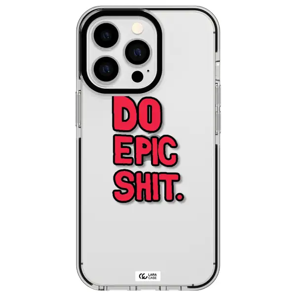 a red and black text Apple iPhone 13 Pro impact black border Case