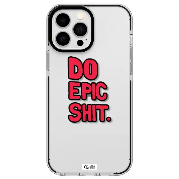 a red and black text Apple iPhone 13 Pro Max impact black border Case