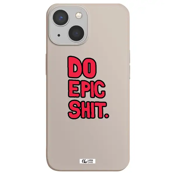 a red and black text Apple iPhone 13 Silicone Stone Case