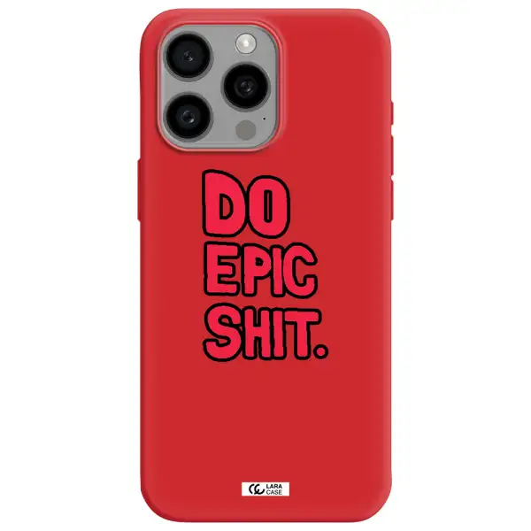 A Red And Black Text Apple Iphone 15 Pro Max Silicone Imperial Red Case