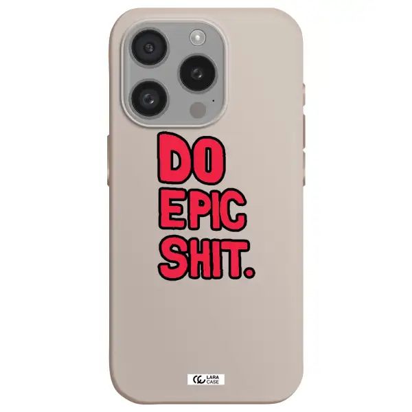 A Red And Black Text Apple Iphone 15 Pro Silicone Stone Case