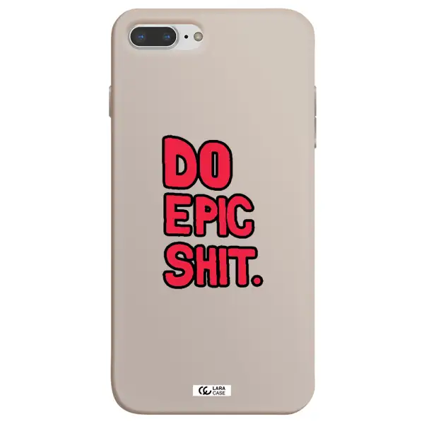 a red and black text Apple iPhone 7 plus Silicone Stone Case