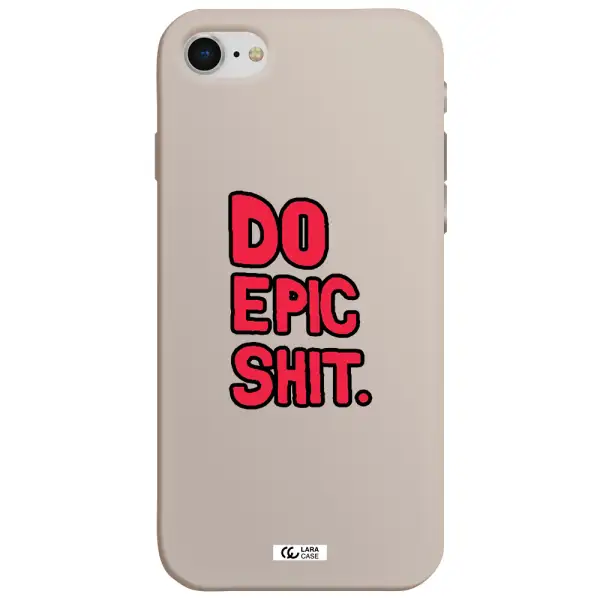 a red and black text Apple iPhone se 2020 Silicone Stone Case