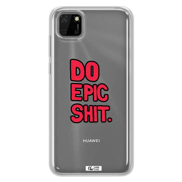 a red and black text Huawei Honor 9S Clear TPU Case