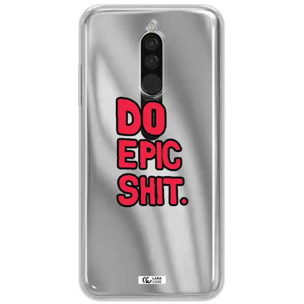A Red And Black Text Xiaomi Redmi 8 Clear Tpu Case