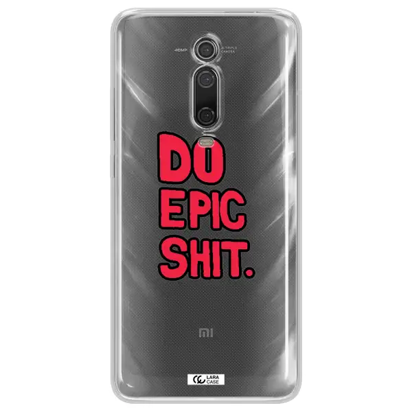 A Red And Black Text Xiaomi Redmi K20 Clear Tpu Case