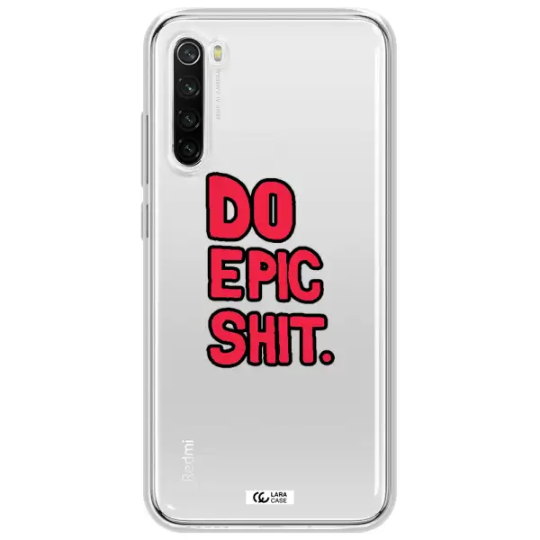 A Red And Black Text Xiaomi Redmi Note 8T Clear Tpu Case