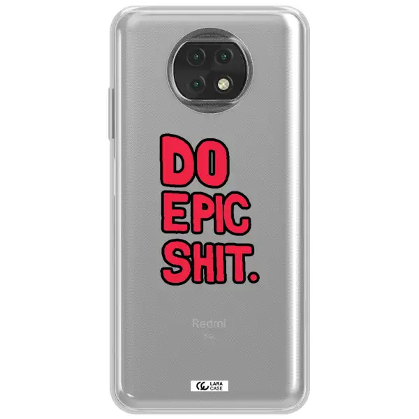 A Red And Black Text Xiaomi Redmi Note 9T Clear Tpu Case
