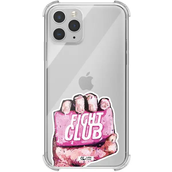 a hand holding a pink bag Apple iPhone 11 pro max Clear PC Case