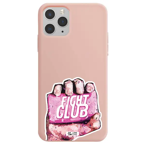 a hand holding a pink bag Apple iPhone 11 pro Silicone pastel pink Case