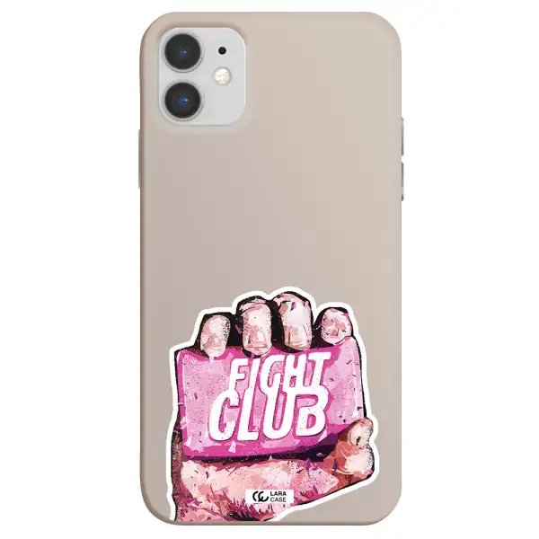 a hand holding a pink bag Apple iPhone 11 Silicone Stone Case