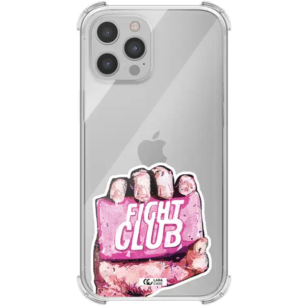 a hand holding a pink bag Apple iPhone 12 pro Clear PC Case