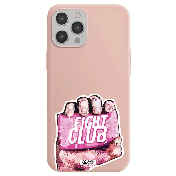 a hand holding a pink bag Apple iPhone 12 pro Silicone pastel pink Case