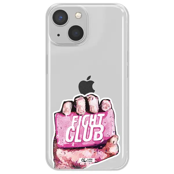 a hand holding a pink bag Apple iPhone 13 Clear TPU Case