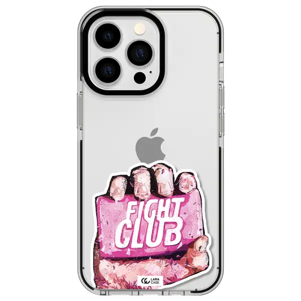 a hand holding a pink bag Apple iPhone 13 Pro impact black border Case