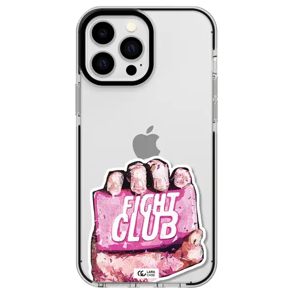 a hand holding a pink bag Apple iPhone 13 Pro Max impact black border Case
