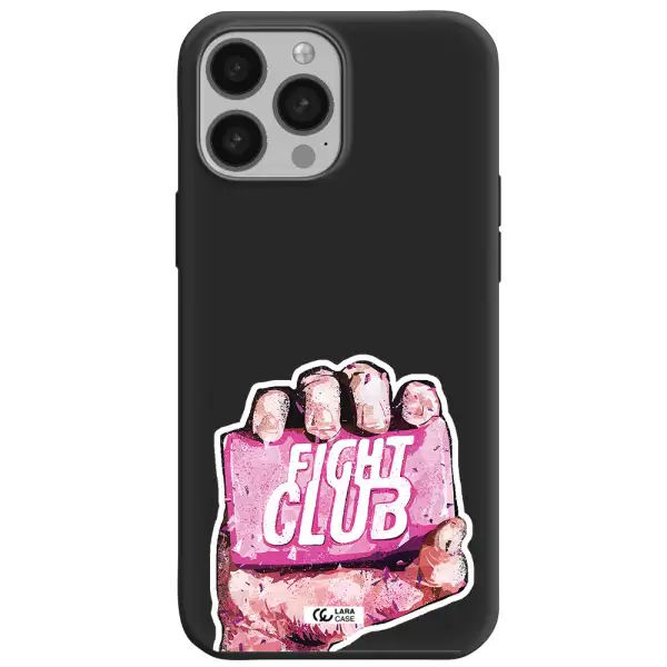 a hand holding a pink bag Apple iPhone 13 Pro Silicone black Case