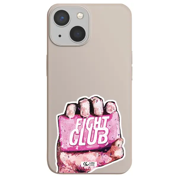 a hand holding a pink bag Apple iPhone 13 Silicone Stone Case