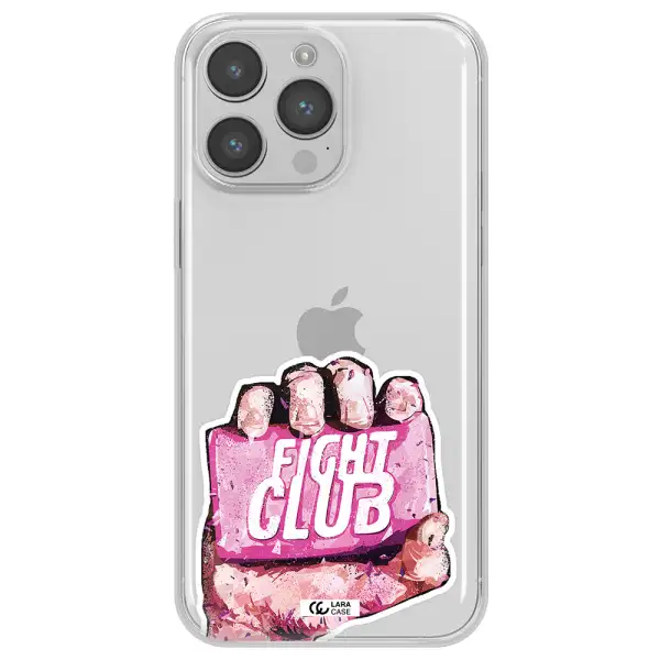 a hand holding a pink bag Apple iPhone 14 pro max Clear TPU Case