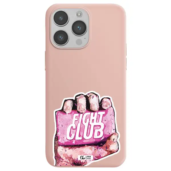 a hand holding a pink bag Apple iPhone 14 pro max Silicone pastel pink Case