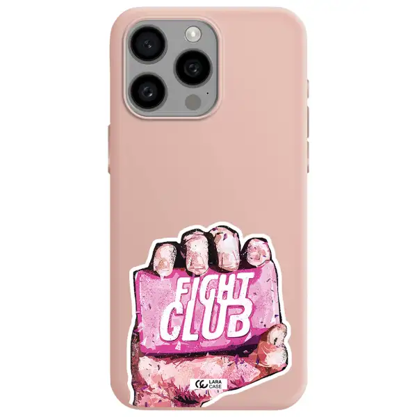 a hand holding a pink bag Apple Iphone 15 Pro max Silicone pastel pink Case