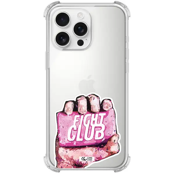 A Hand Holding A Pink Bag Apple Iphone 16 Pro Max Clear Pc Case