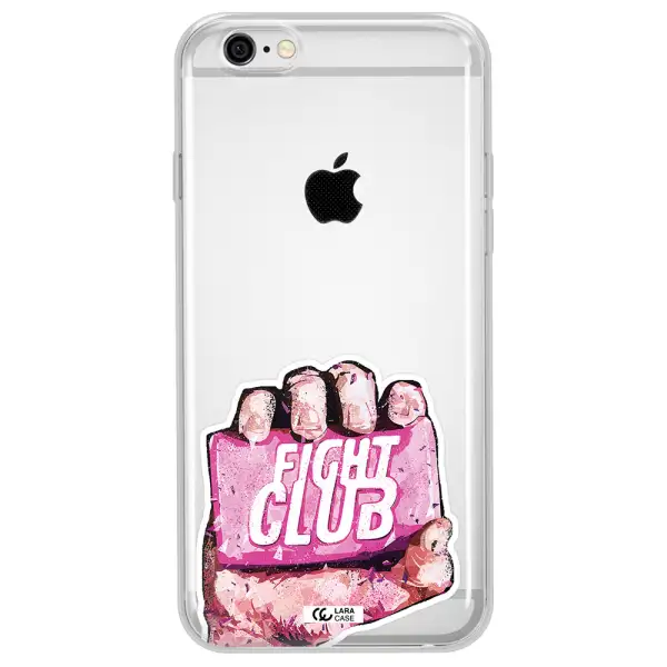 a hand holding a pink bag Apple iPhone 6 plus Clear TPU Case