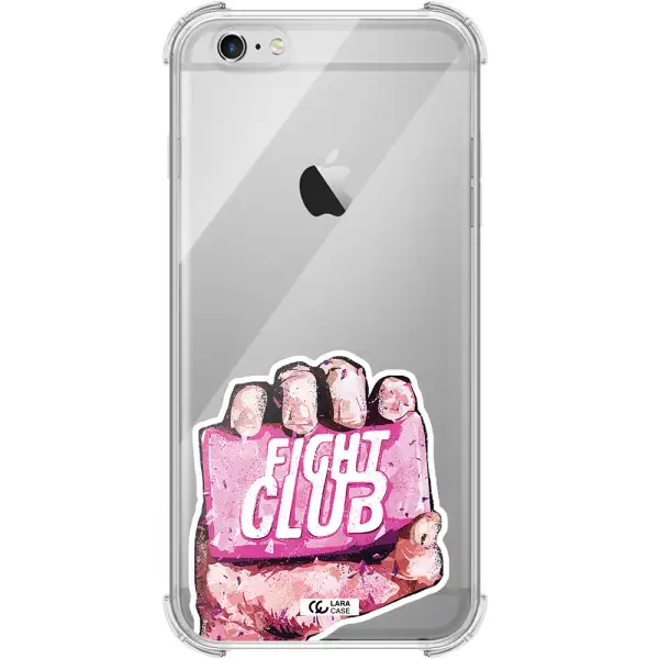 a hand holding a pink bag Apple iPhone 6 s plus Clear PC Case