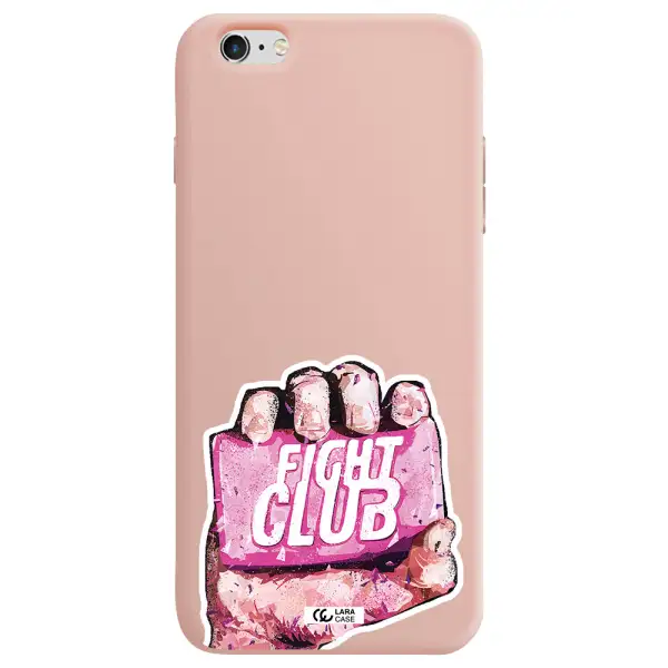 a hand holding a pink bag Apple iPhone 6 s plus Silicone pastel pink Case