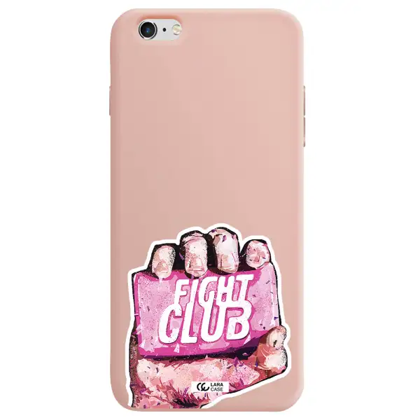 a hand holding a pink bag Apple iPhone 6S Silicone pastel pink Case