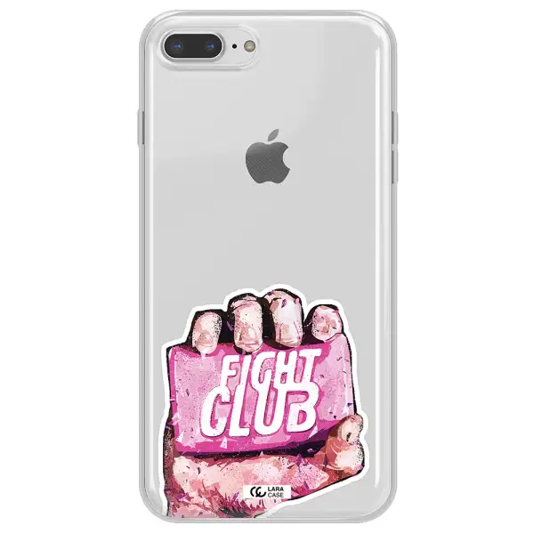 a hand holding a pink bag Apple iPhone 7 plus Clear TPU Case