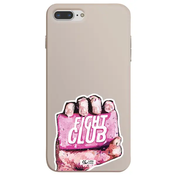 a hand holding a pink bag Apple iPhone 7 plus Silicone Stone Case